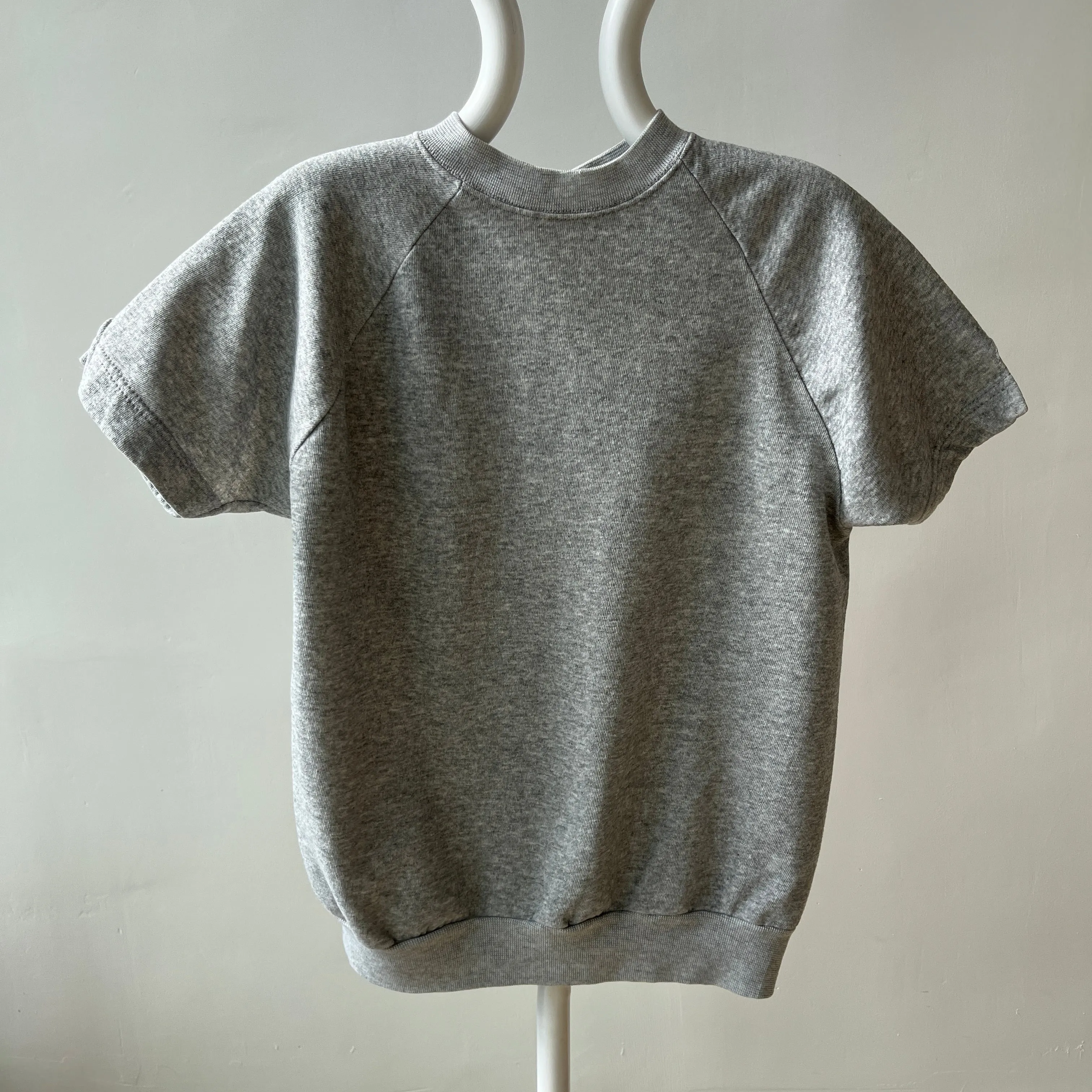1980s Gray Short Sleeve Warm Up