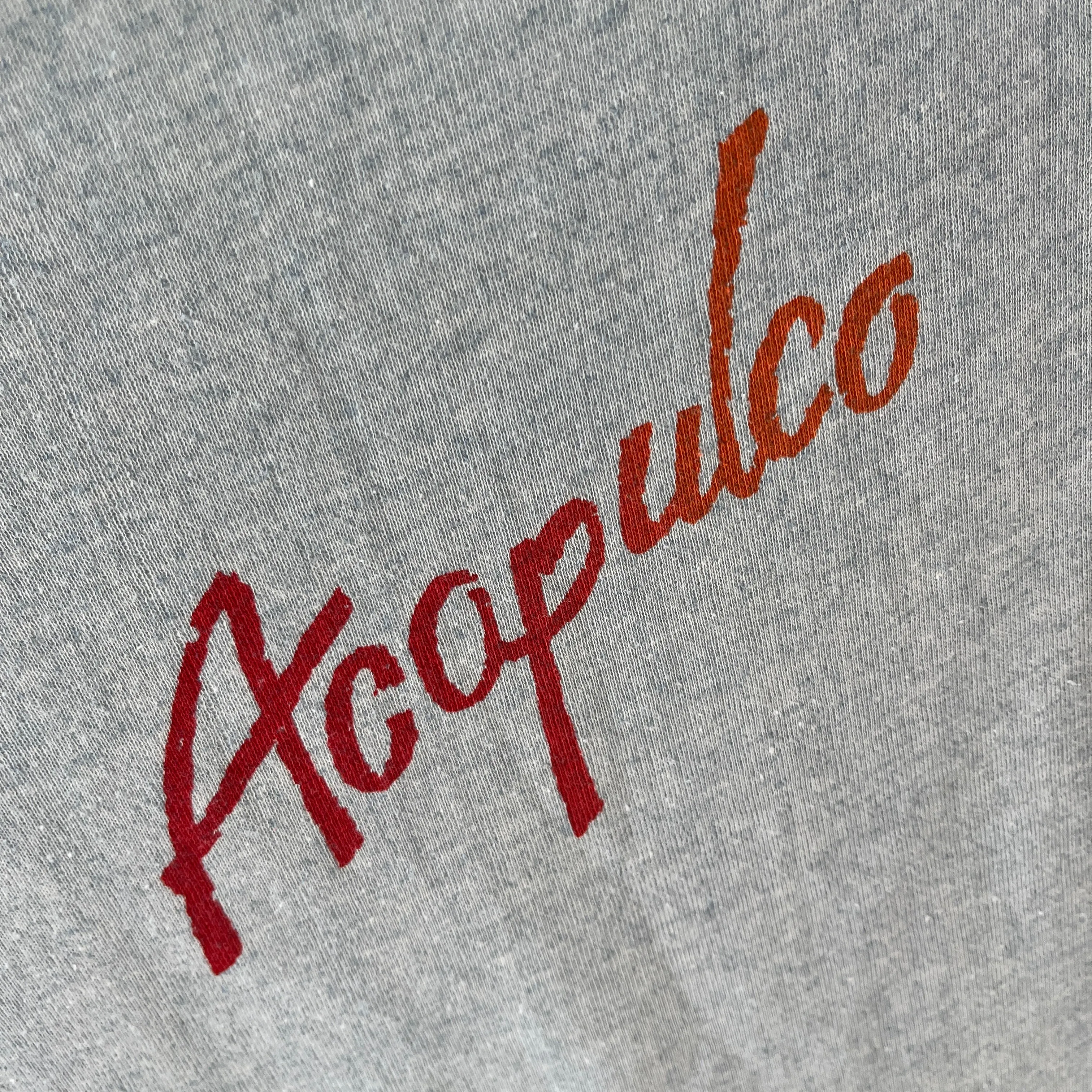1980s "Baby'O Acapulco Front and Back Warm Up Sweatshirt Vest - Great Shape