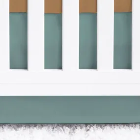Boho Surfer Solid Dusty Teal Crib Skirt