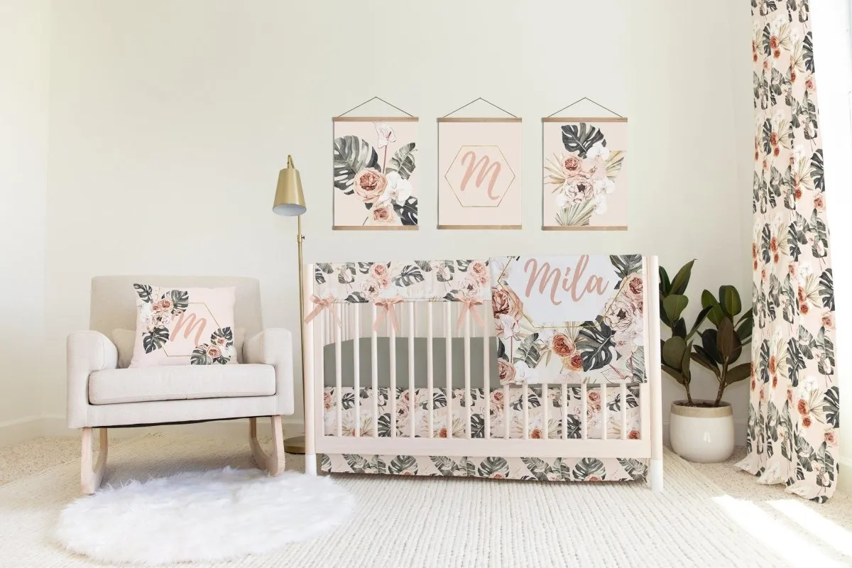 Boho Tropics Crib Skirt