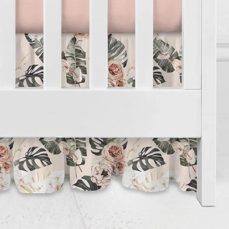 Boho Tropics Gathered Crib Skirt