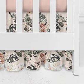 Boho Tropics Gathered Crib Skirt