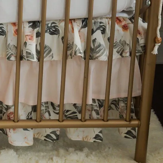 Boho Tropics Ruffled Crib Skirt