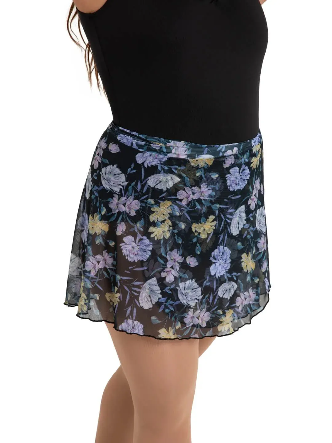 Capezio Printed Mesh Wrap Skirt