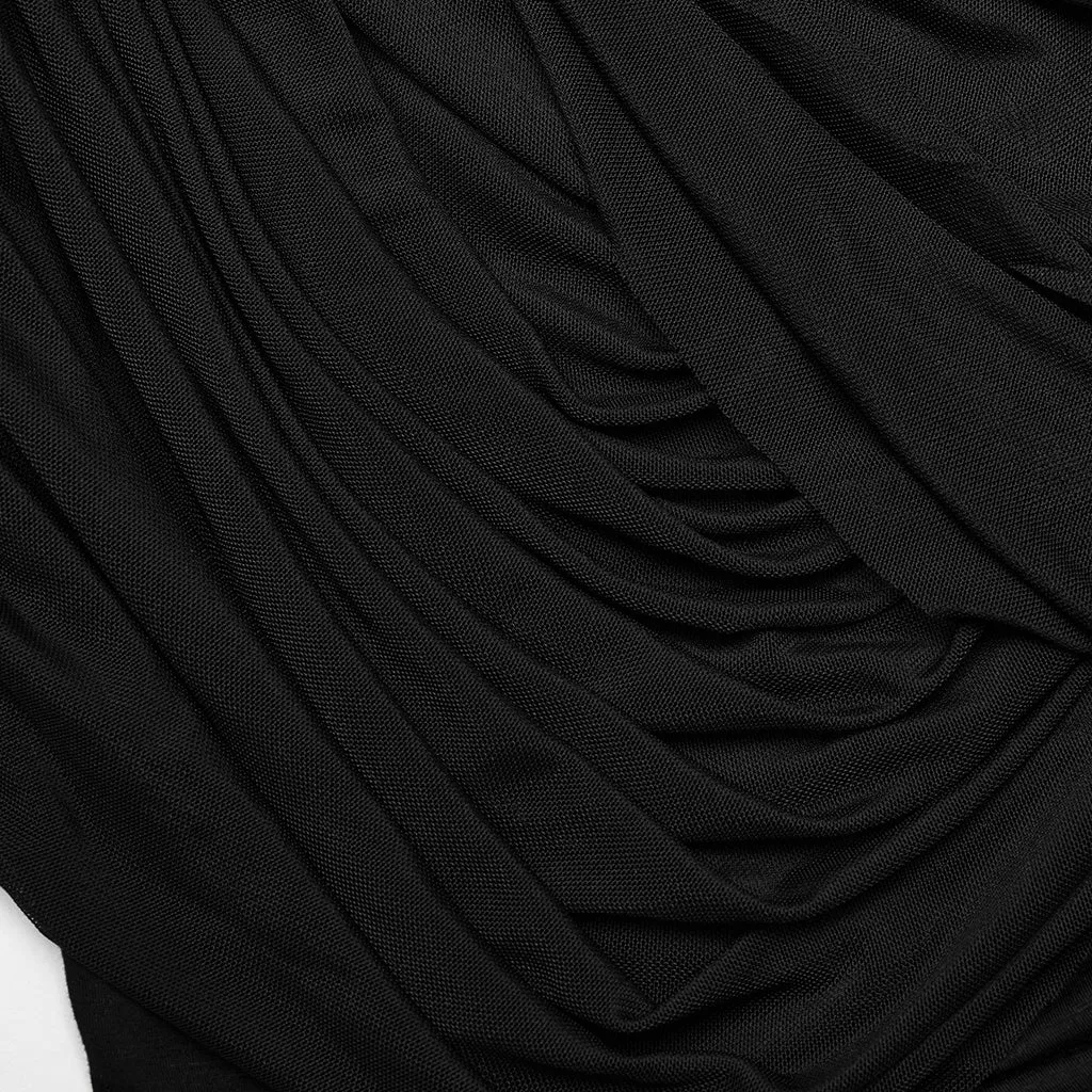 Drape cut multi layered half skirt OPQ-1402BQF