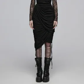Drape cut multi layered half skirt OPQ-1402BQF
