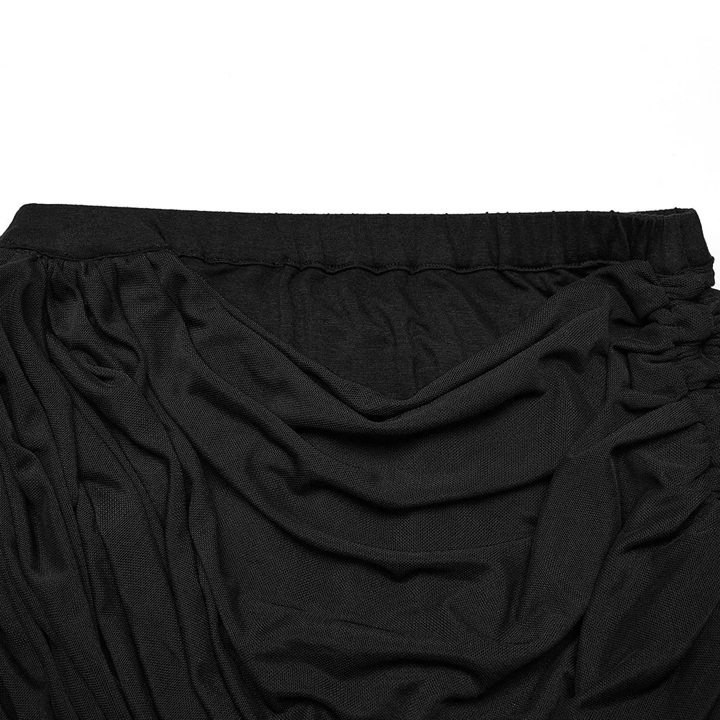 Drape cut multi layered half skirt OPQ-1402BQF
