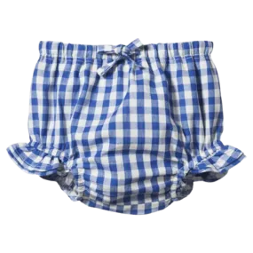 Gingham Petal Bloomers - Isle Blue Check
