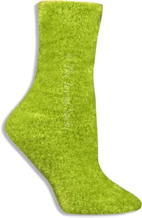 Green Super Soft & Fuzzy Socks (Women's)