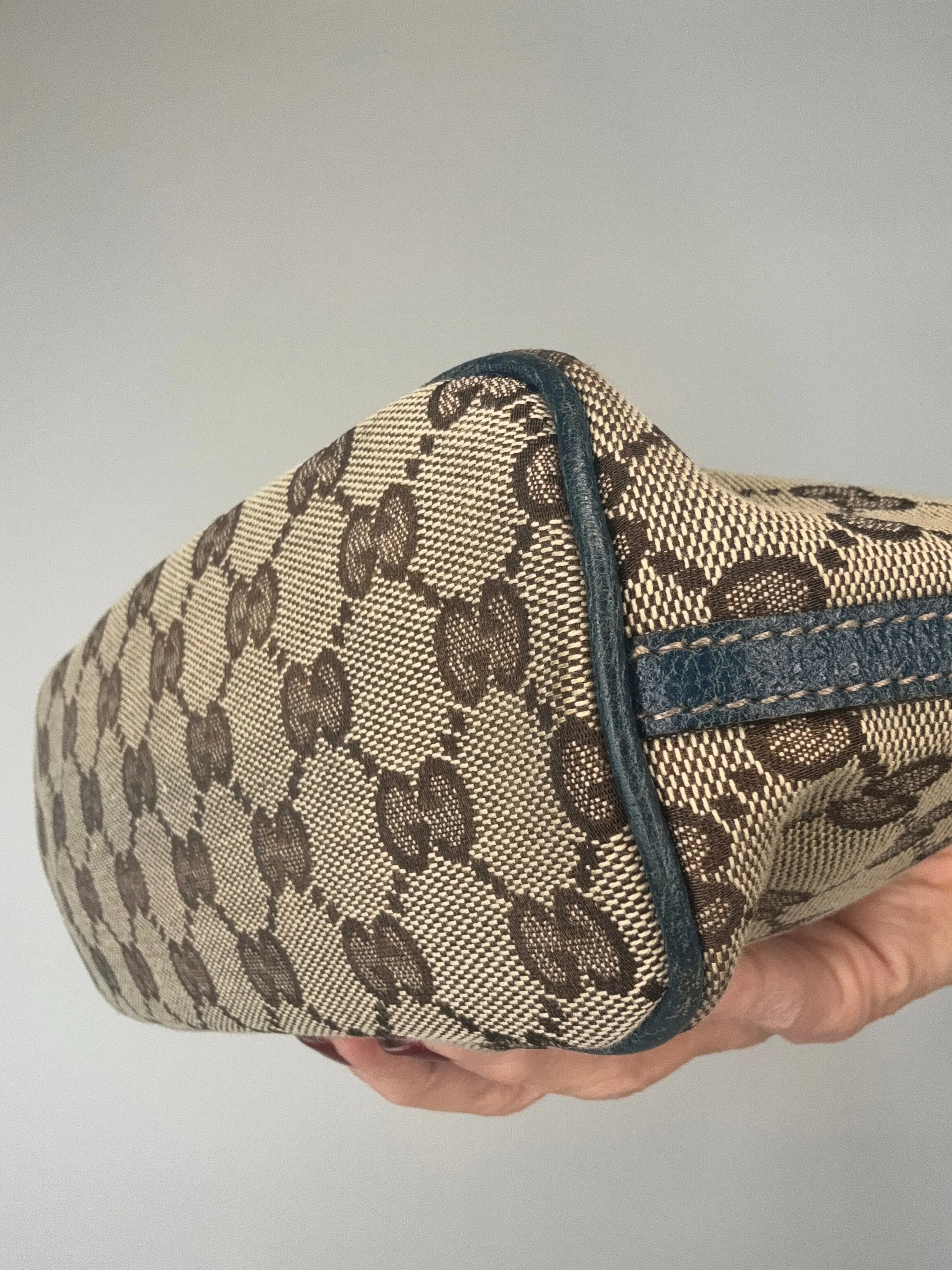 Gucci Boat Pochette Monogram Bag