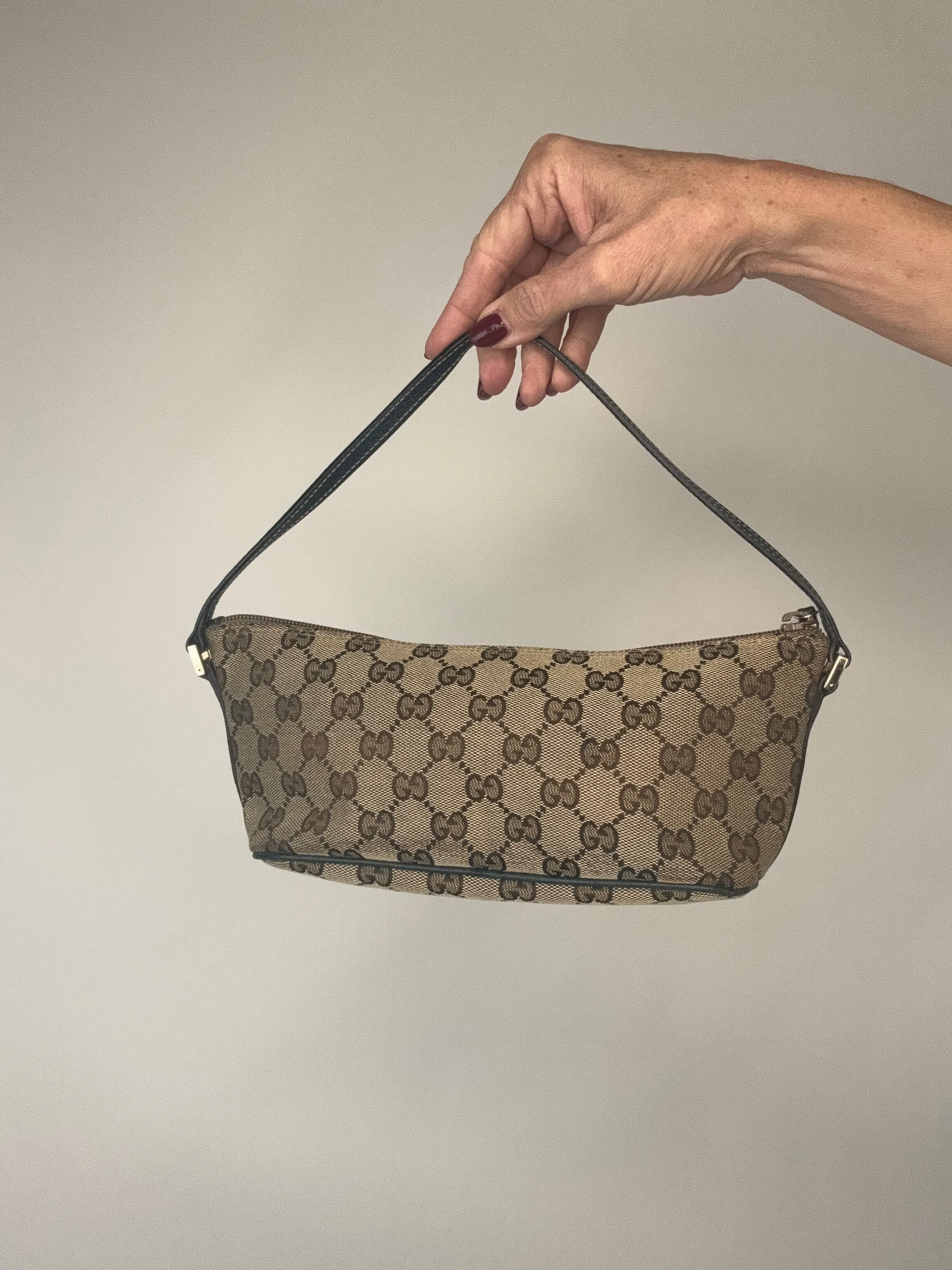 Gucci Boat Pochette Monogram Bag