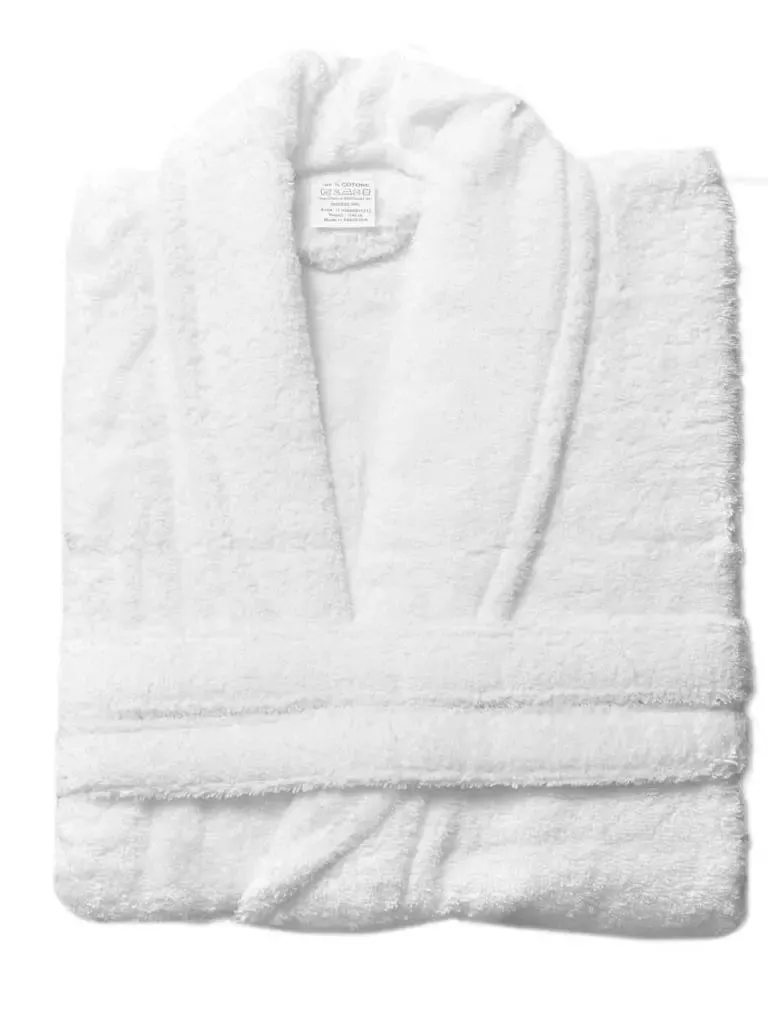 High Quality Turkish Cotton Terry Towelling White Bath Robes
