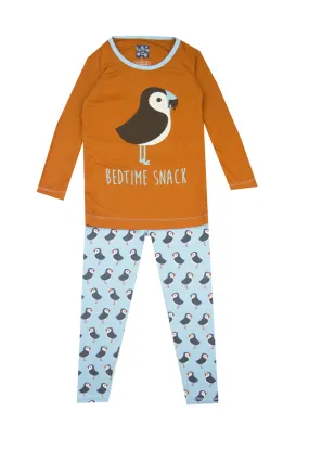 Kickee Pants Long Sleeve Pajama Set Pond Puffin