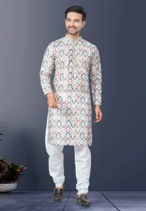 Men's Festival Designer Collection Pintex Lakhnowi Work Kurta Pajama