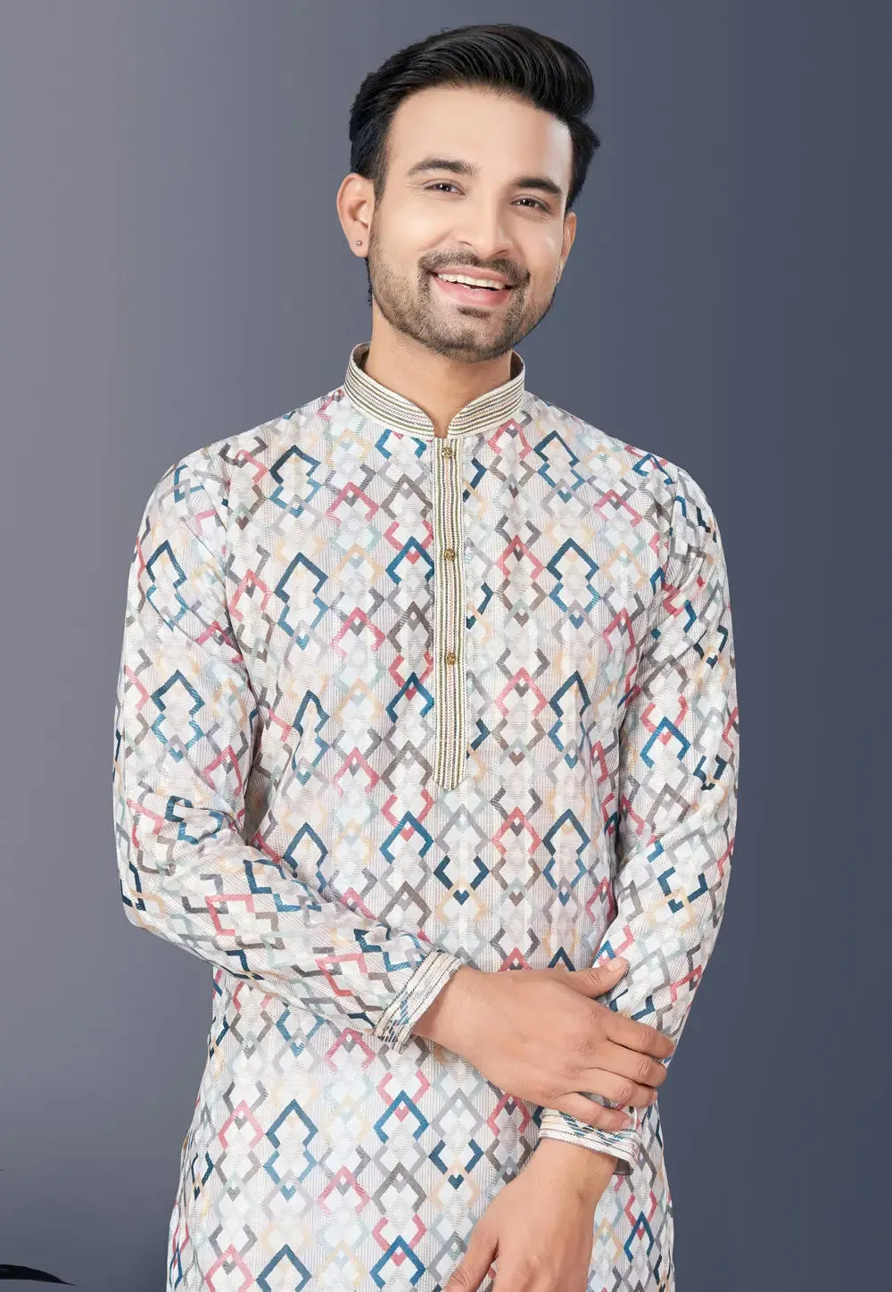 Men's Festival Designer Collection Pintex Lakhnowi Work Kurta Pajama