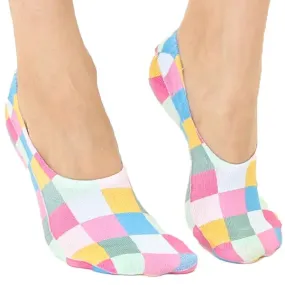 No Shoe Socks-Checker Multi