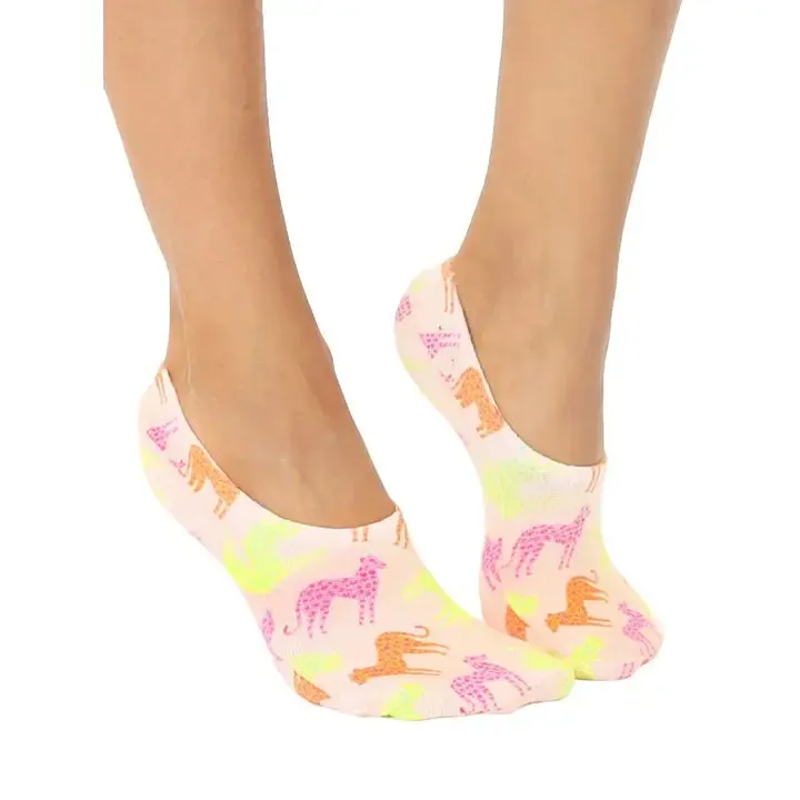 No Shoe Socks-Neon Cheetahs