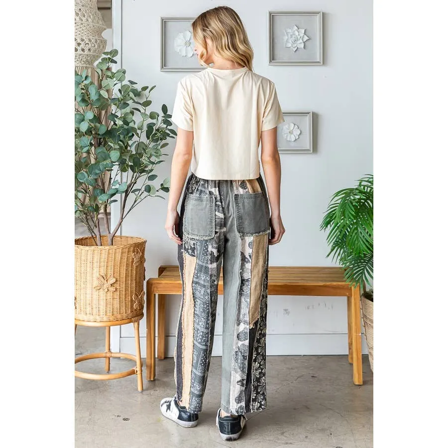 Oli & Hali mineral wash patchwork jeans
