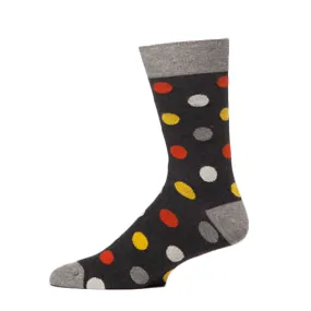 PACT Charcoal Dot Crew Socks