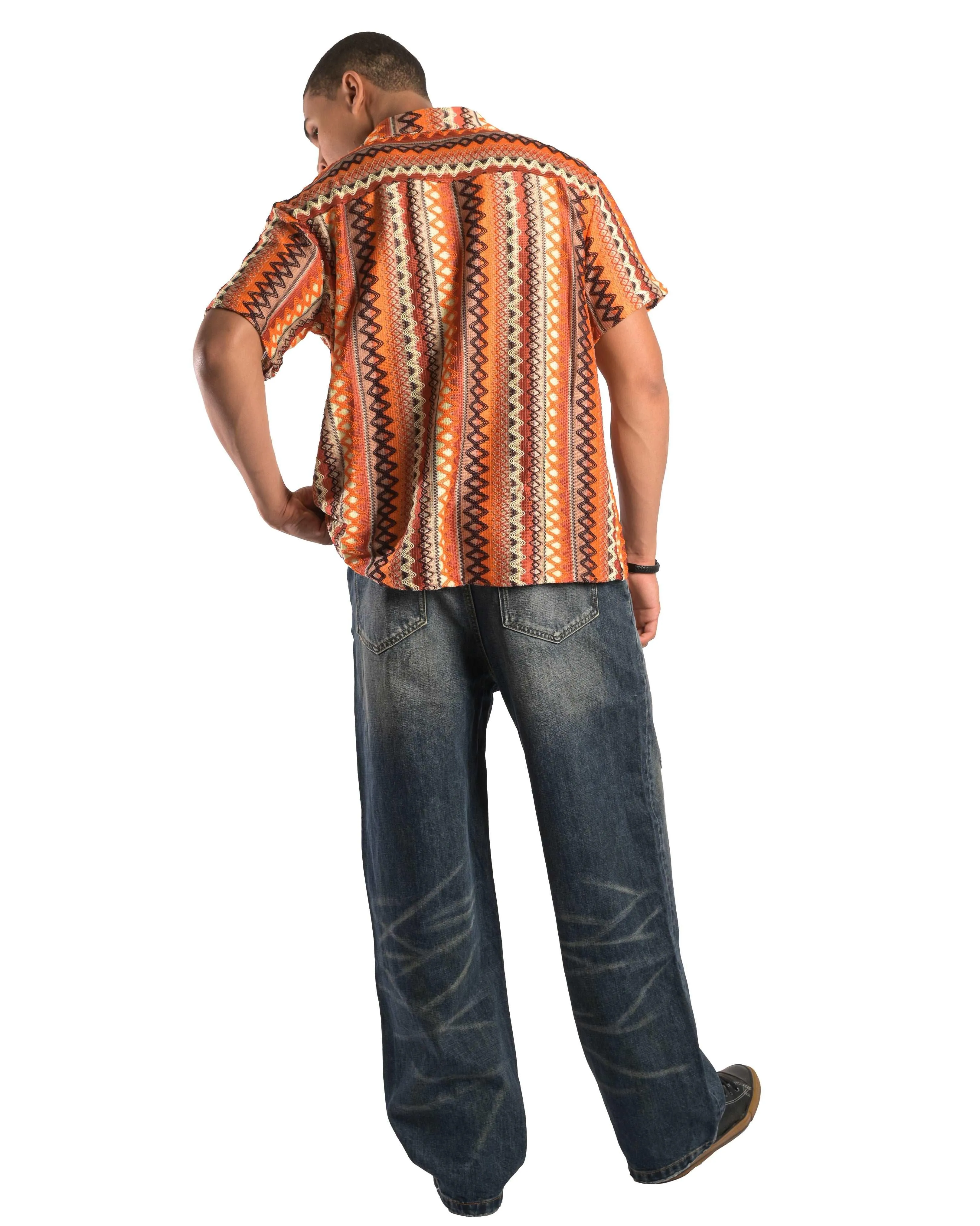 Relaxed Fit Distressed Denim Jeans
