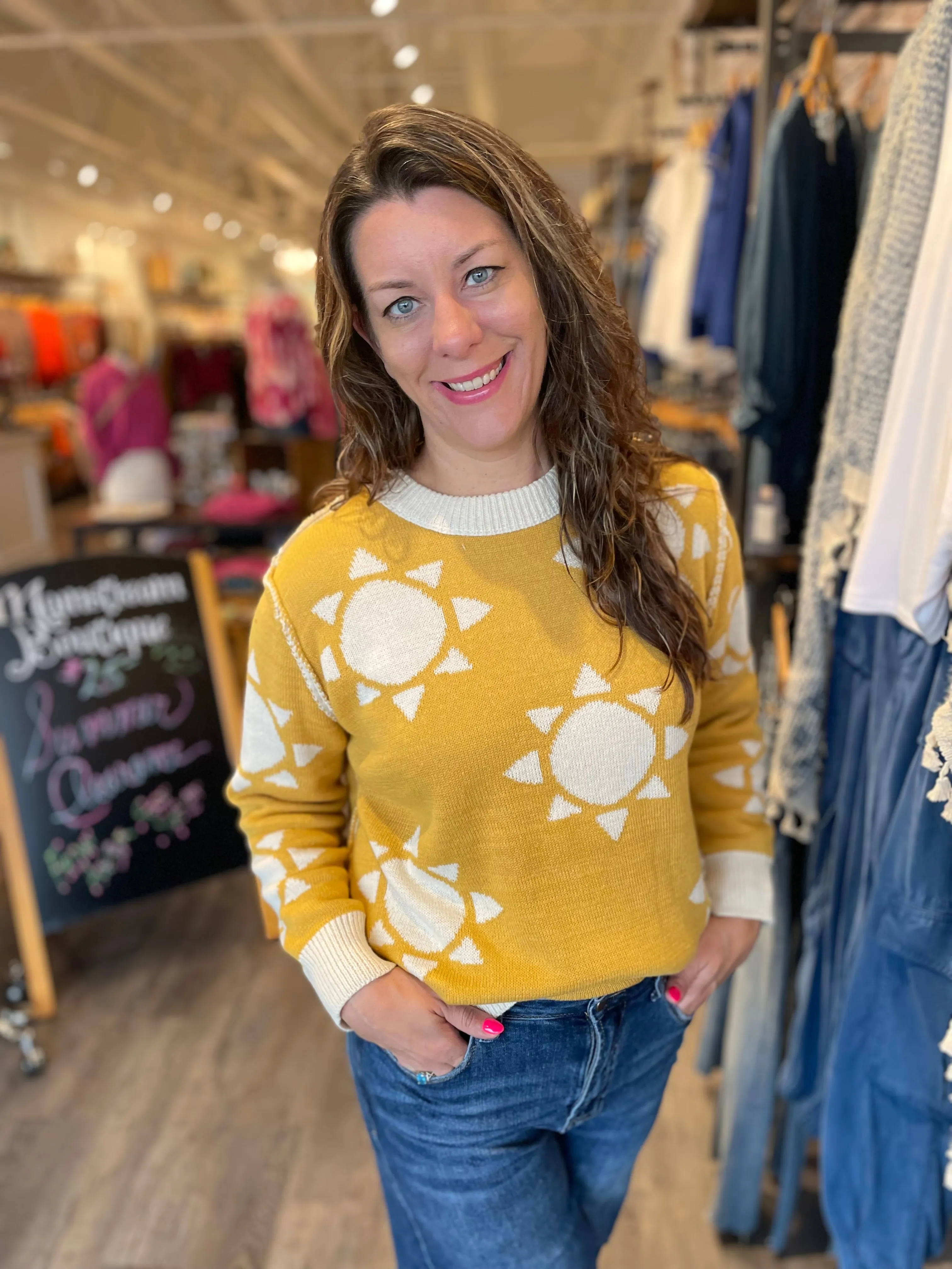 Sun Patched Loose Fit Sweater