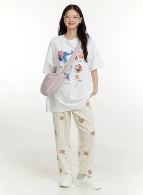 Teddy Polka Dot Pajama Pants OU414