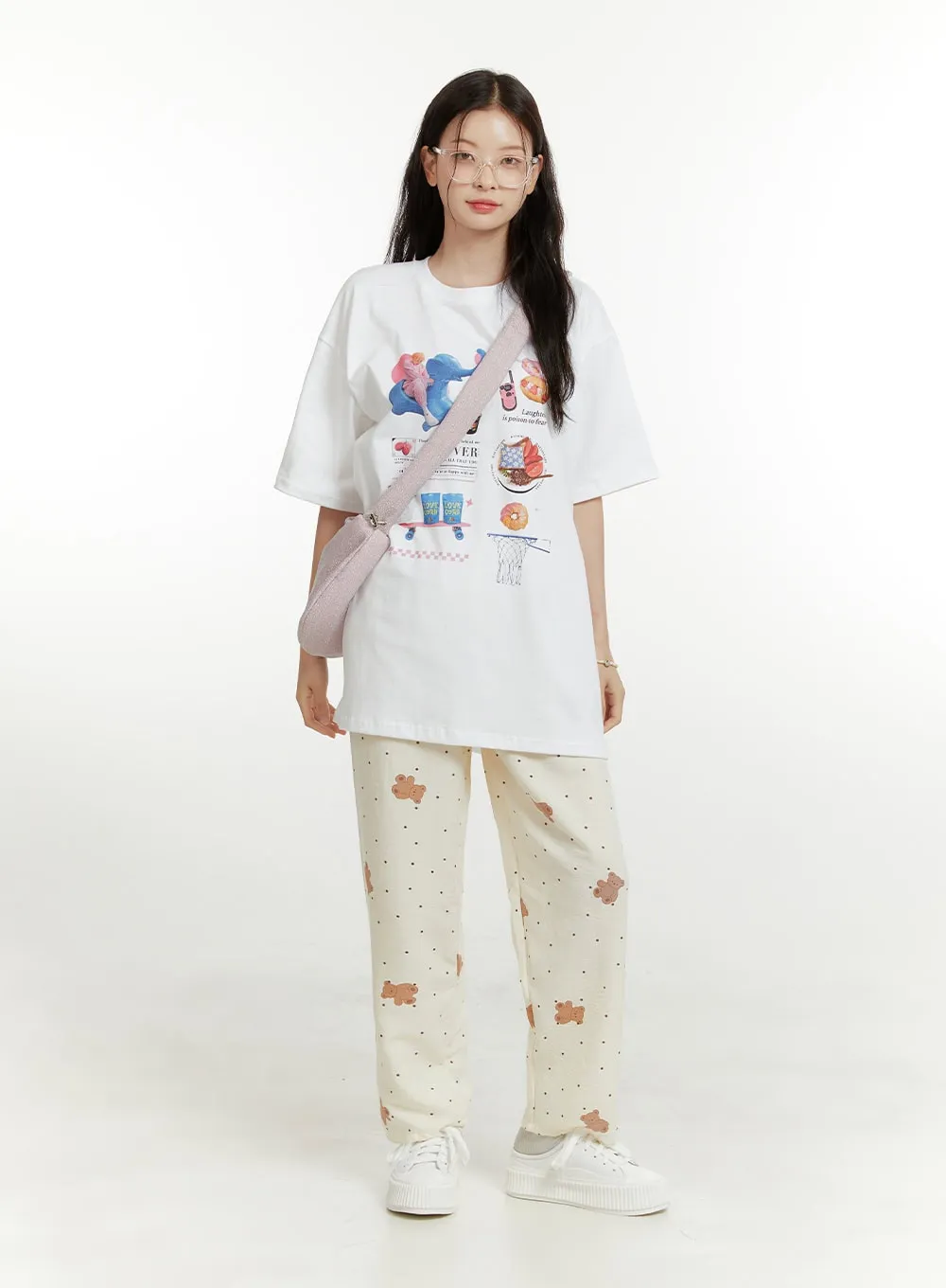 Teddy Polka Dot Pajama Pants OU414