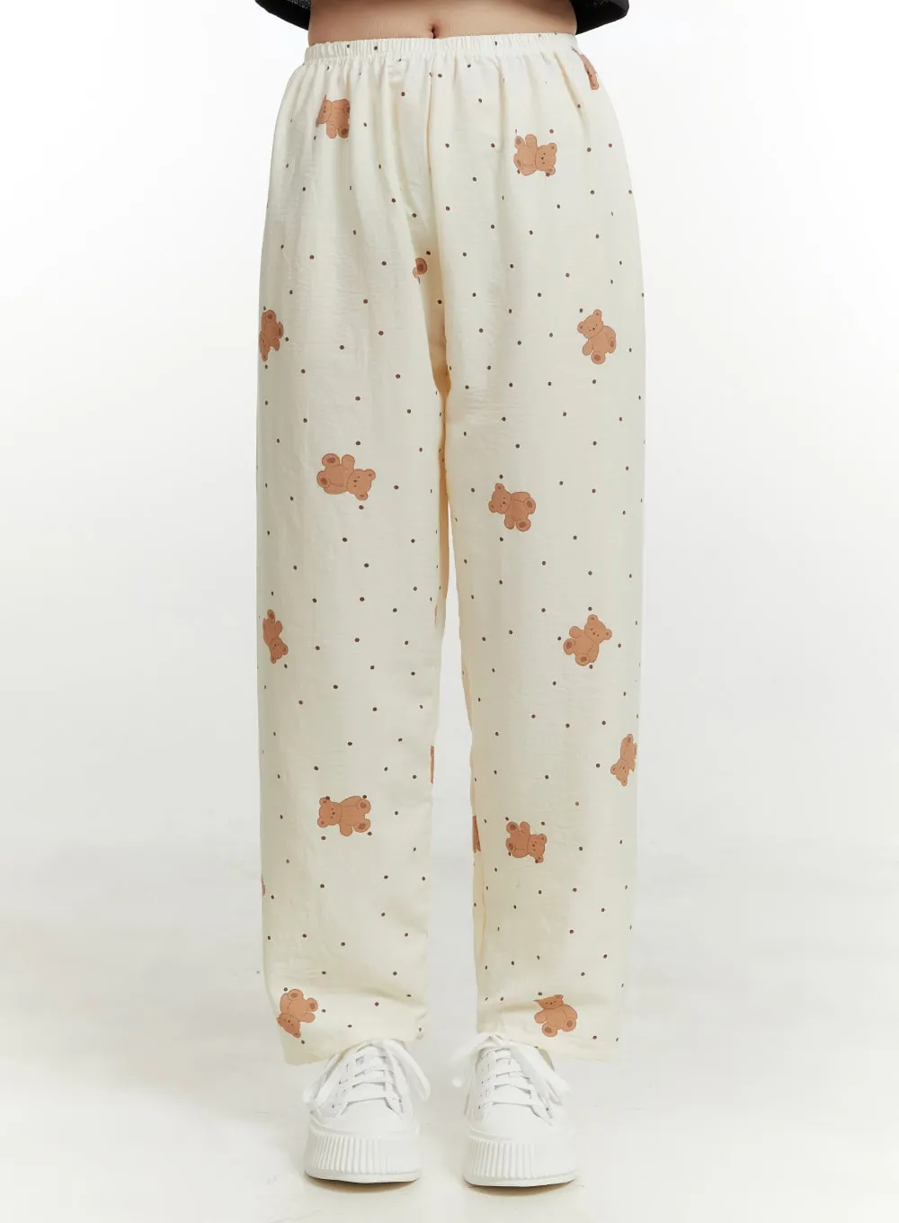 Teddy Polka Dot Pajama Pants OU414