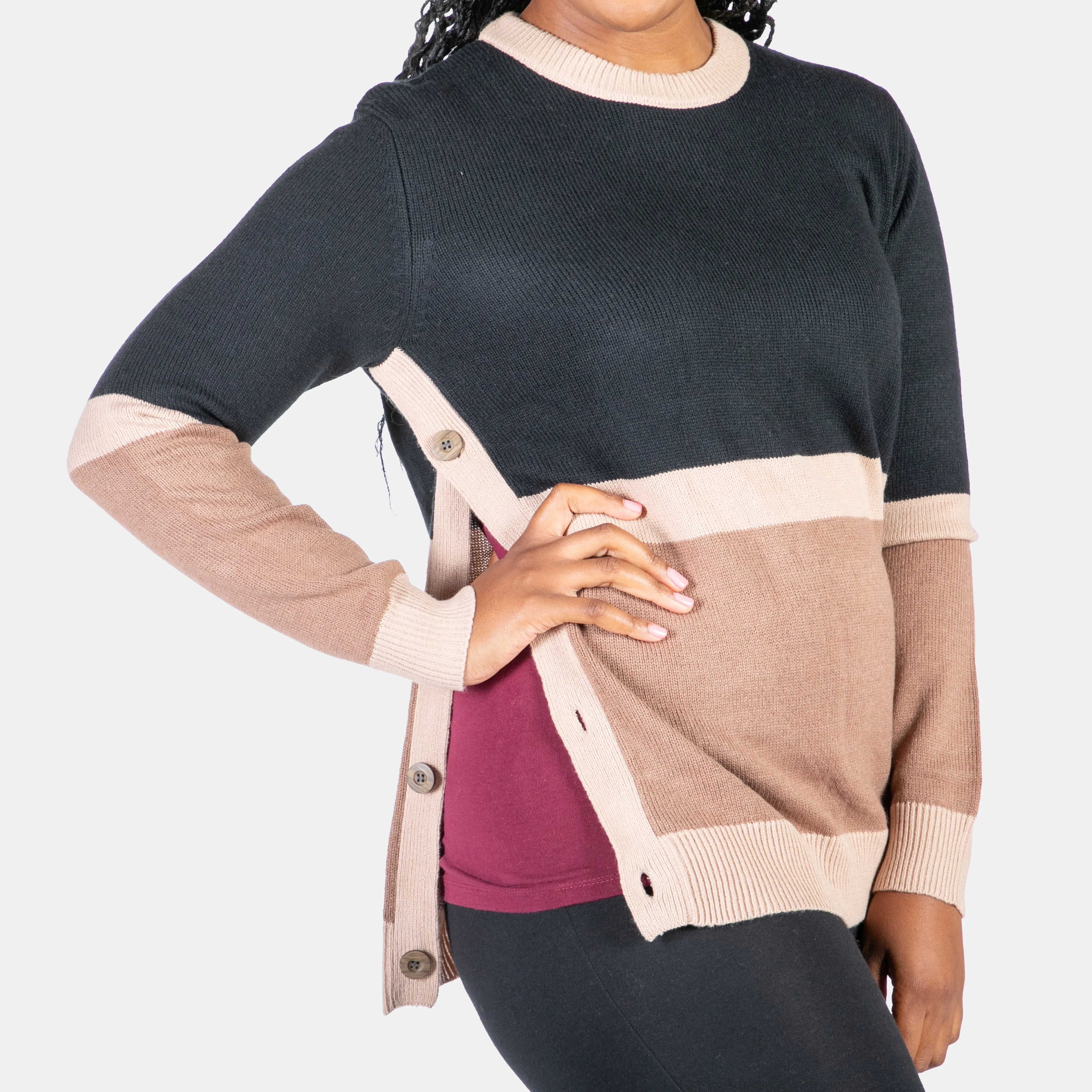 Women's Knitwear Multicolour Neutral Tone Williams Jersey