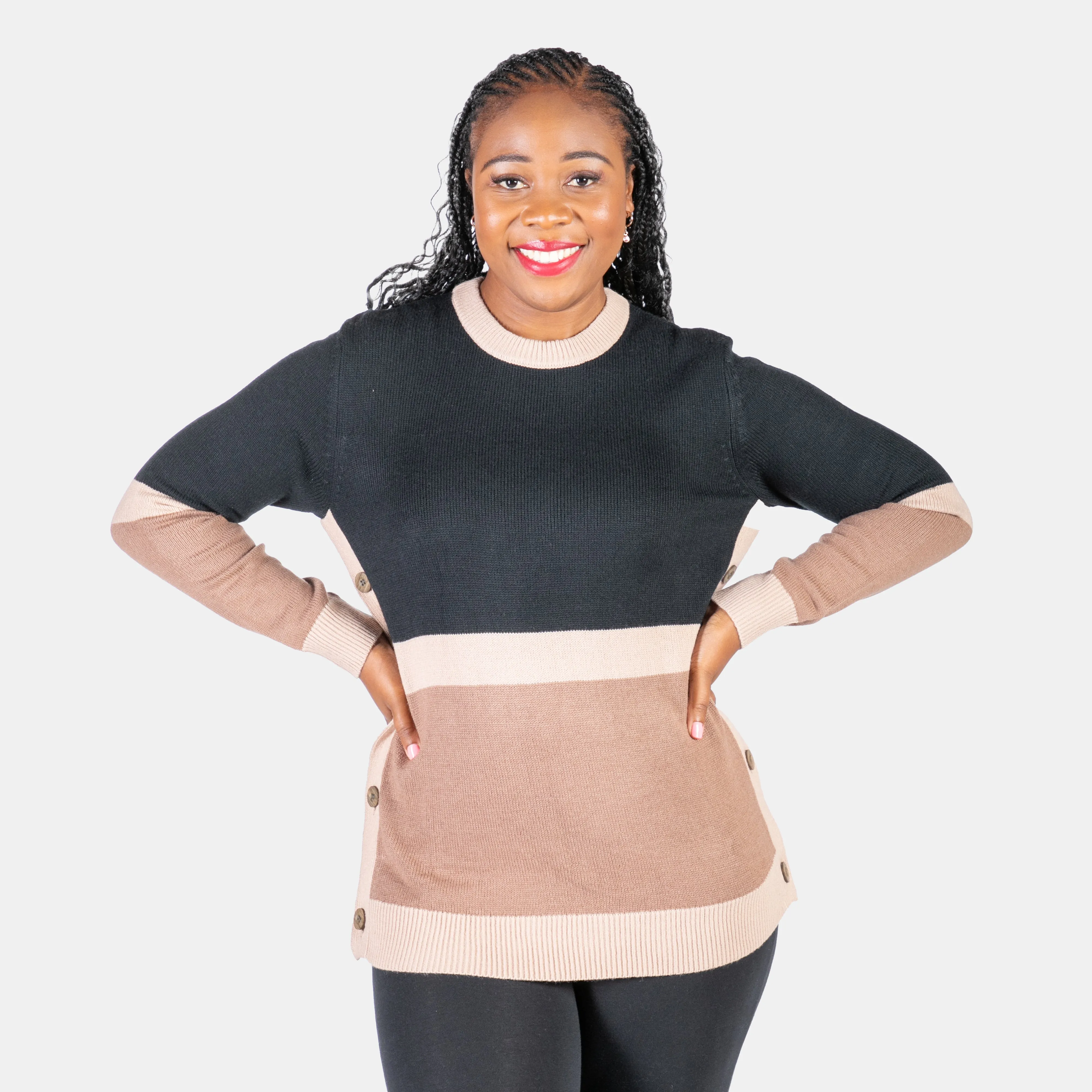 Women's Knitwear Multicolour Neutral Tone Williams Jersey