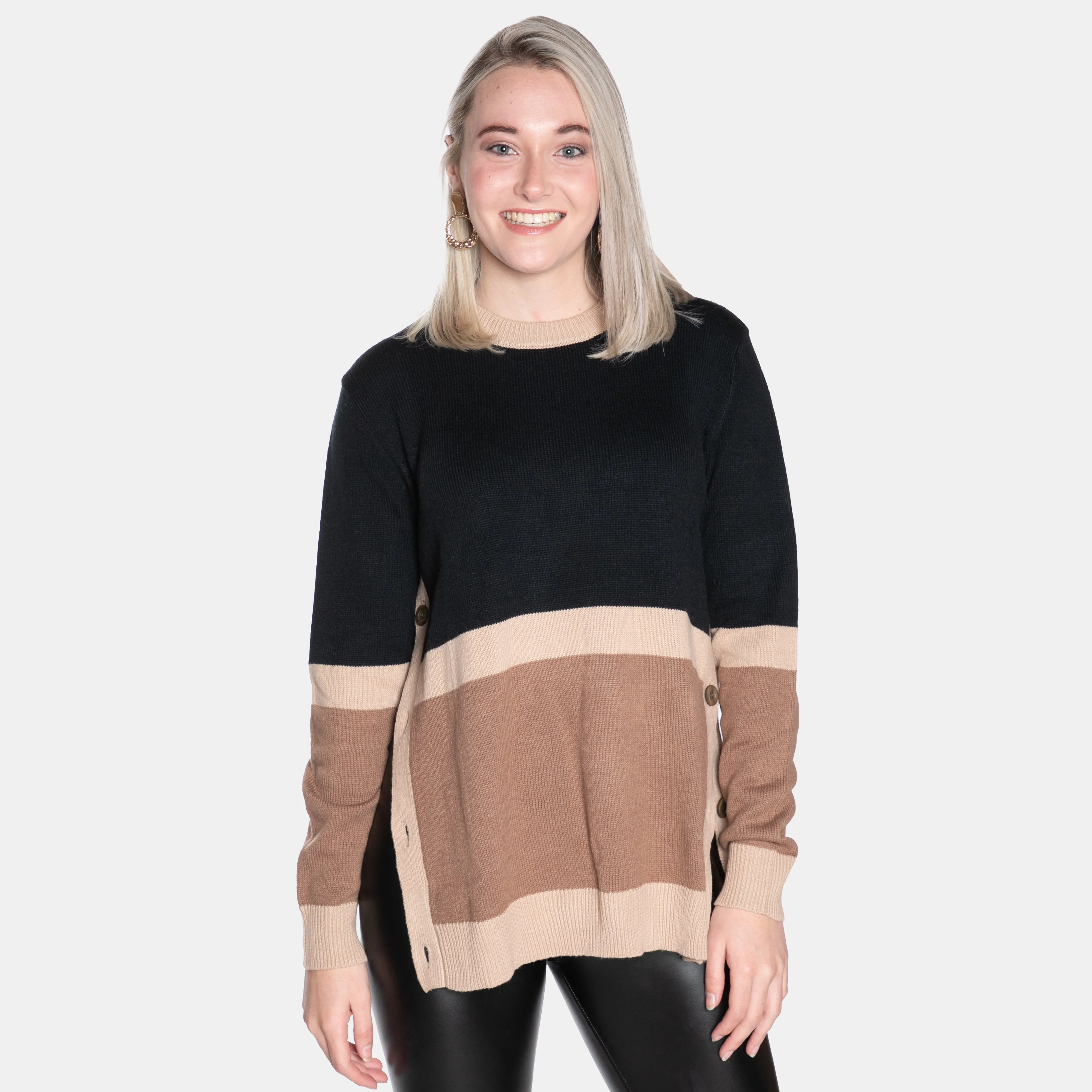 Women's Knitwear Multicolour Neutral Tone Williams Jersey
