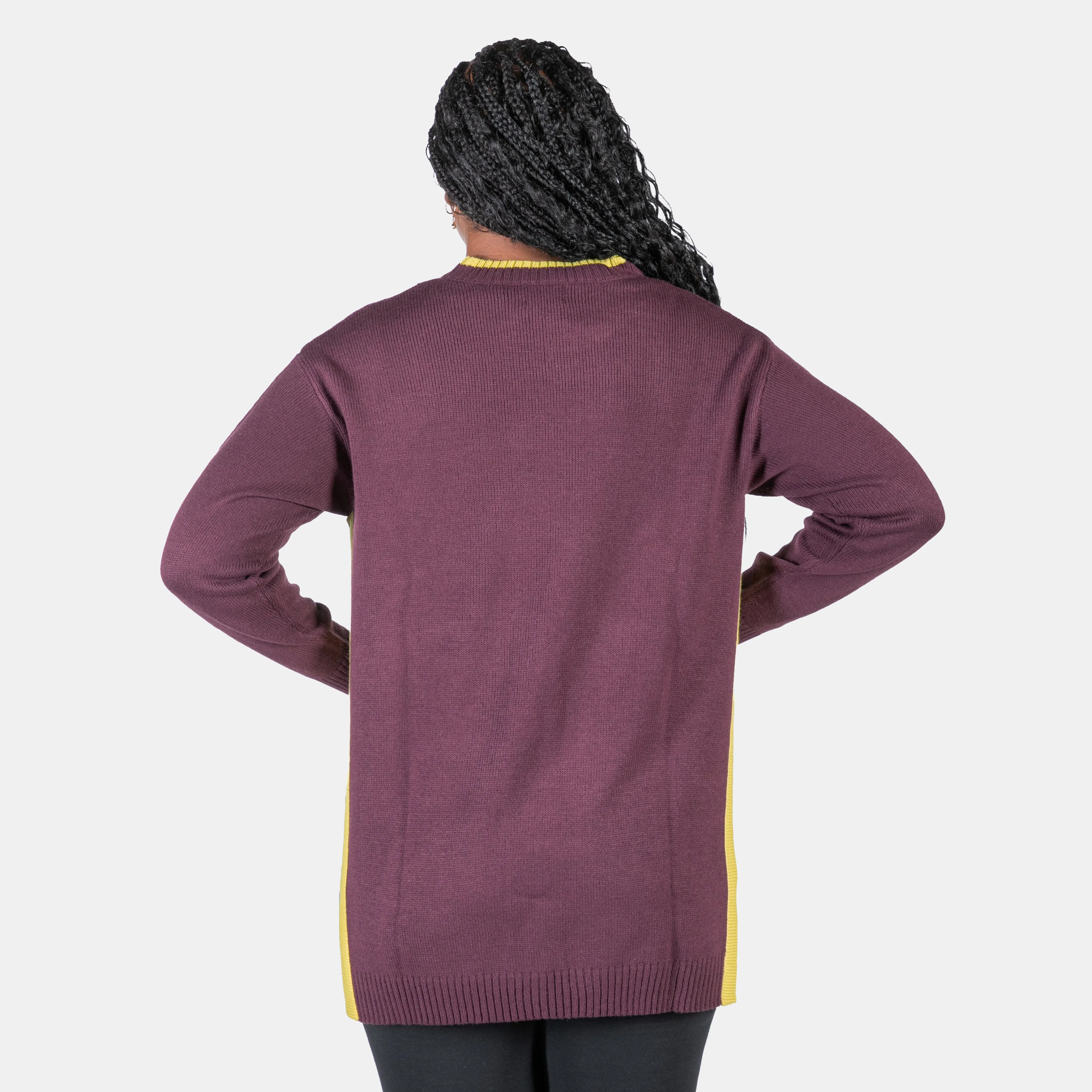 Women's Ribbed Crew Neck Contrast Colour Detail Fonda Jersey
