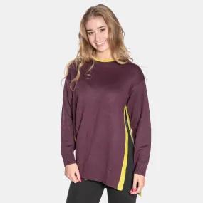 Women's Ribbed Crew Neck Contrast Colour Detail Fonda Jersey